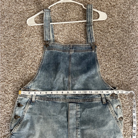 NWT Aerie Denim Wide Leg Overalls Y2K 90s Retro Casual Streetwear XL - Picture 4 of 11